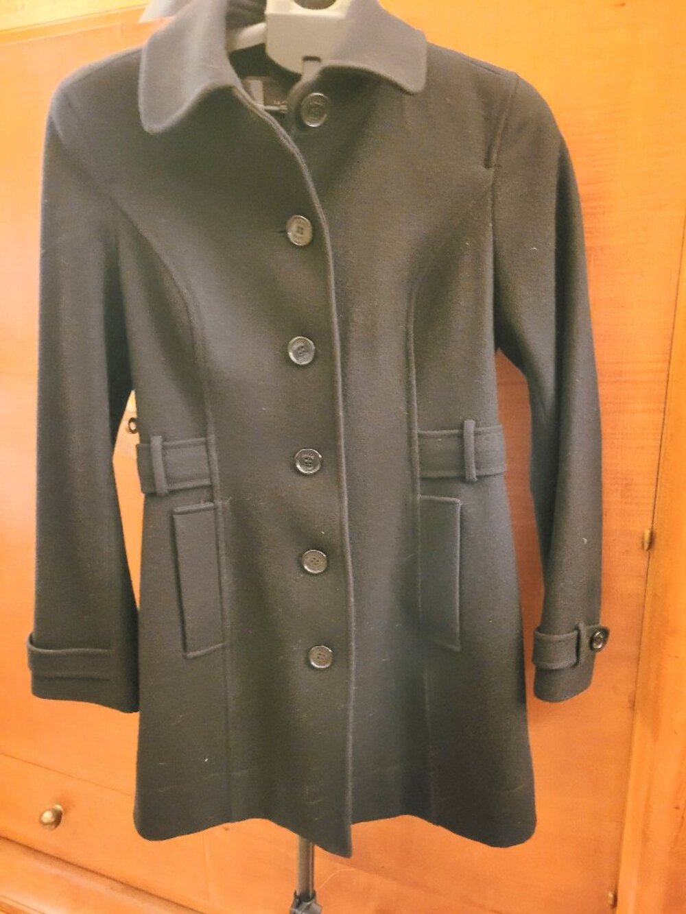 Marc Jacob Black Wool Long Length Coat